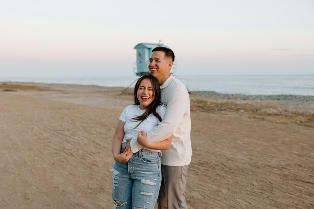 Southern California engagement session on the beach