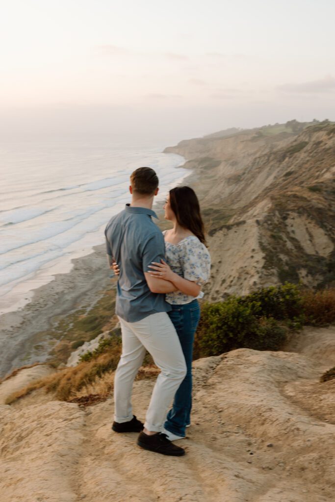 how to style a floral pattern for engagement photos