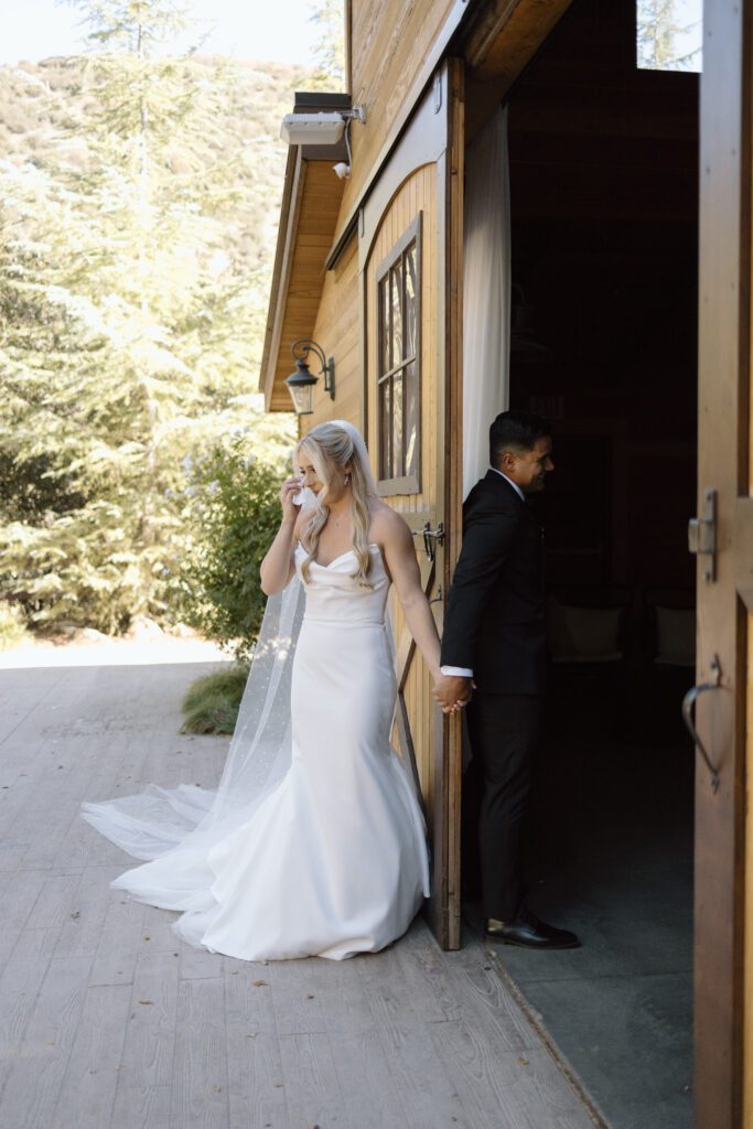 First look alternative for an intentional intimate wedding