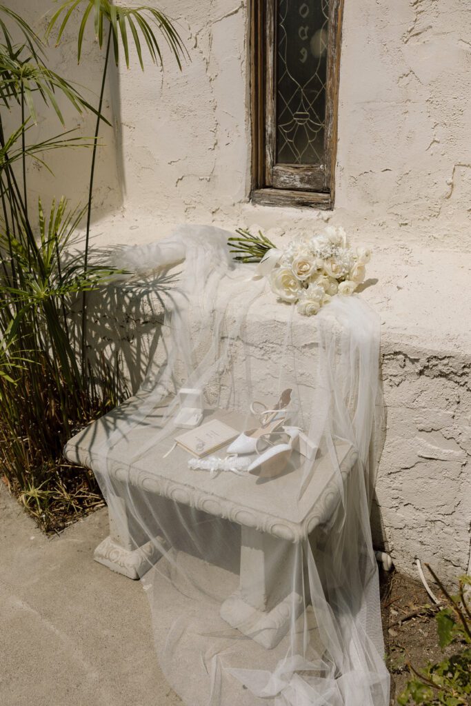 Luxury intimate wedding flat lay