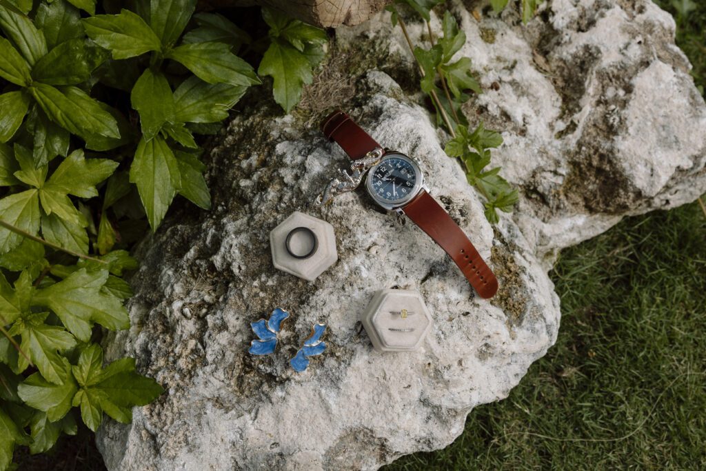 Groom's intimate wedding day details