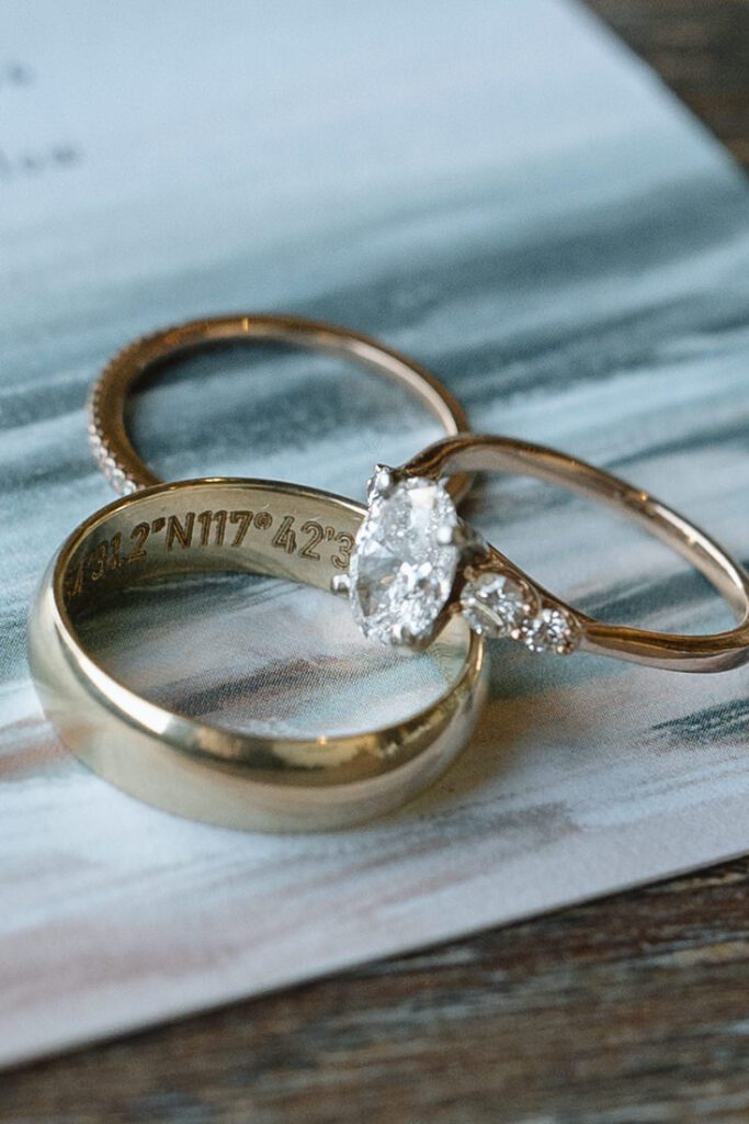 Engraved wedding band
