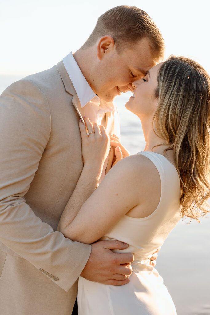 Laguna Beach golden hour engagement session photographed by Laura Burns Photography