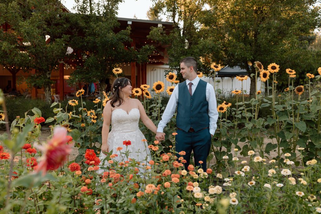 Whimsical intimate garden wedding near Seattle