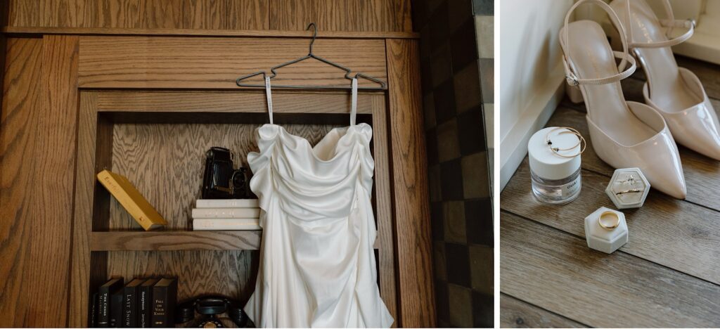Detail photos getting ready at a wedding at The Richland in Orange in Orange County California.