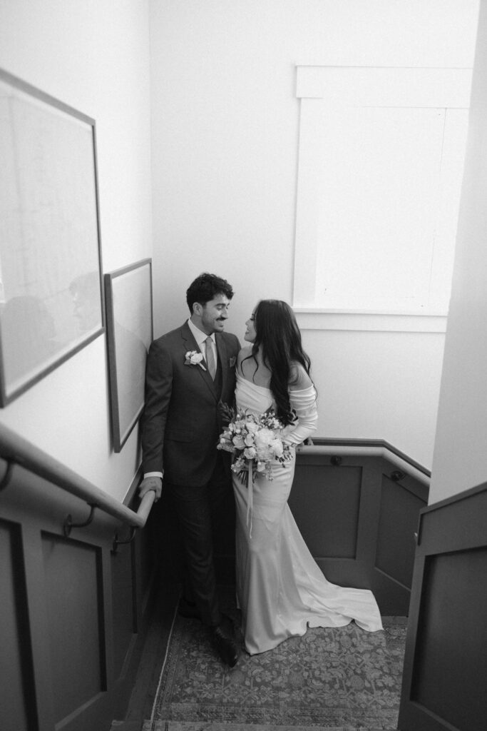 First Look Photos at The Richland in Orange by Richland Wedding Photographer