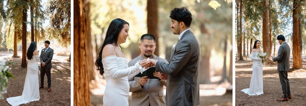 Carbon Canyon redwood grove elopement wedding photos by california wedding photographer