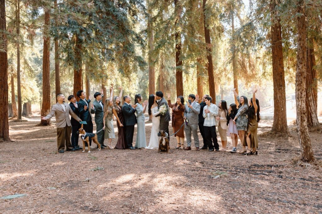 Carbon Canyon redwood grove elopement wedding photos